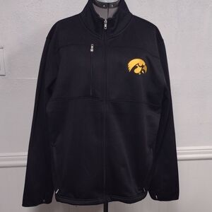 Men's Black Performance Jacket with Yellow Emblem